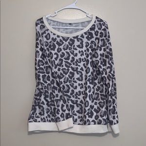 Grey Leopard print sweatshirt